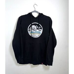 Element Mens Black Sweatshirt Hoodie Cotton Sz Small Pullover Skate Streetwear
